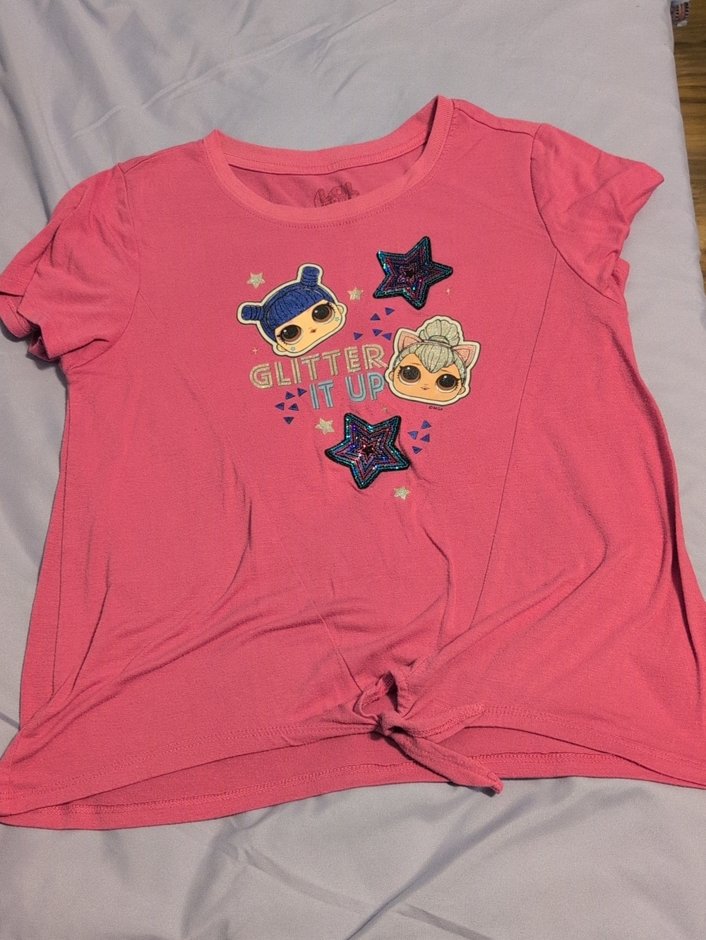 Girls' Pink Glitter It Up LOL Graphic Tee